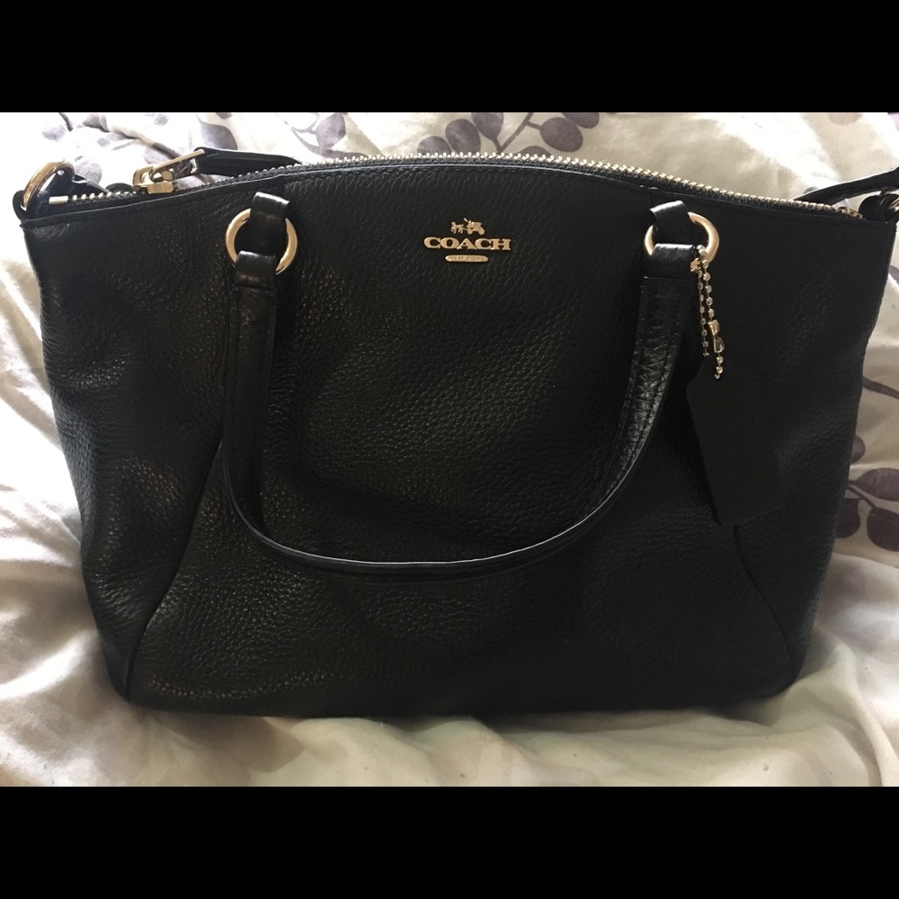 Coach black crossbody purse